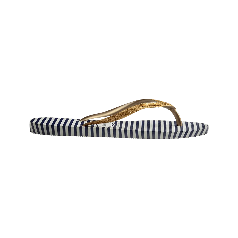 Slim Glitter Stripes Flip Flops