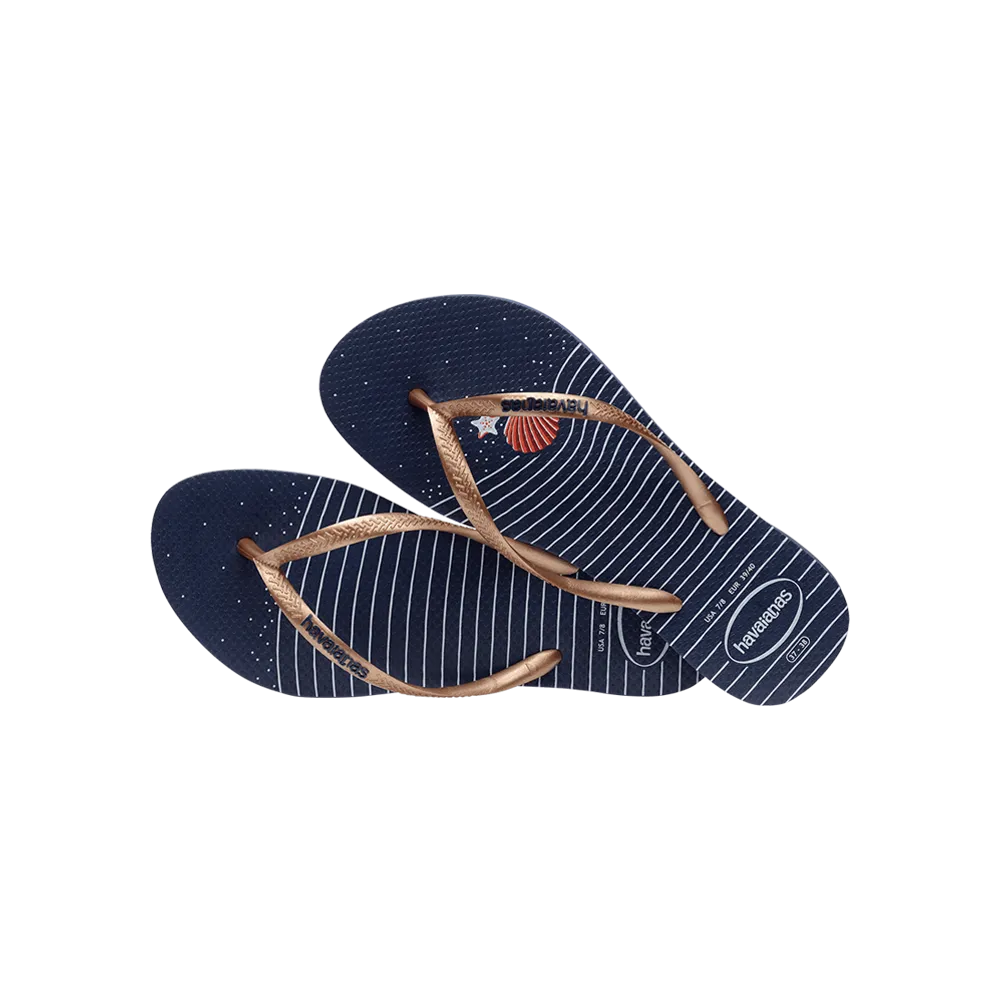 Slim Nautical Flip Flops