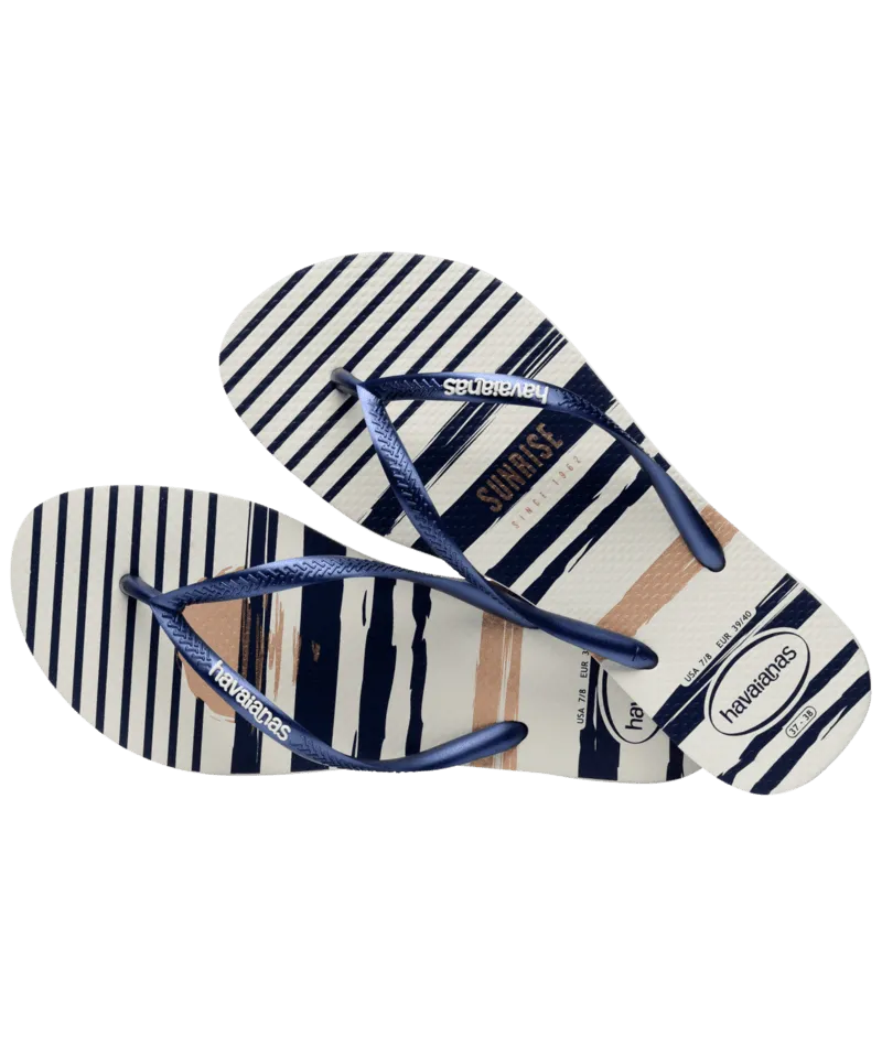 Slim Nautical Flip Flops