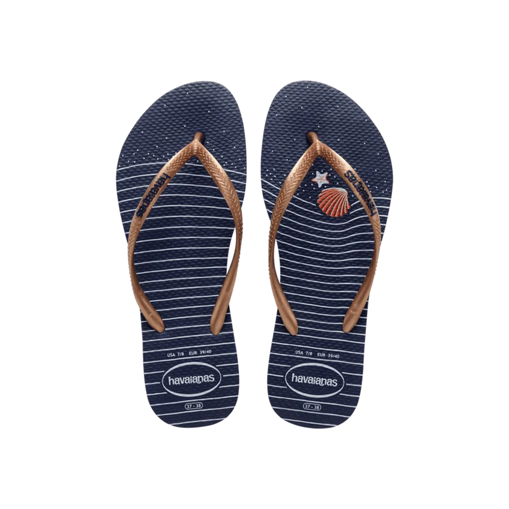 Slim Nautical Flip Flops