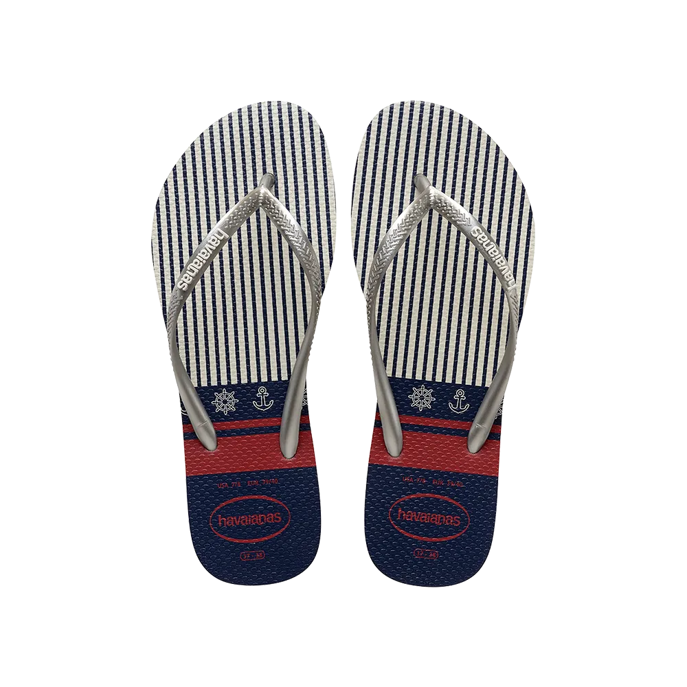 Slim Nautical Flip Flops