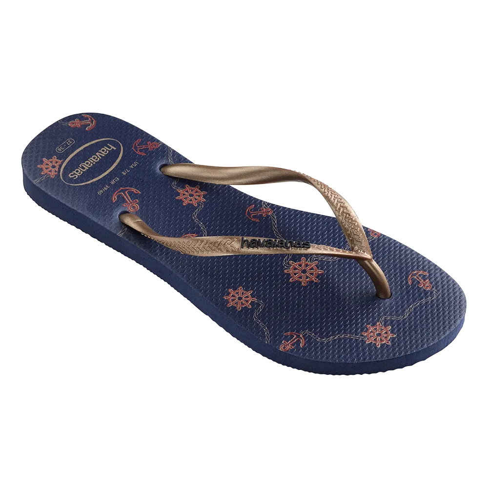 Slim Nautical Flip Flops