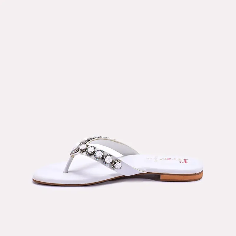 Solace White Fancy Flip Flops 0412492