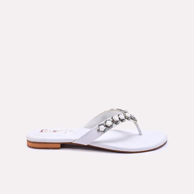 Solace White Fancy Flip Flops 0412492