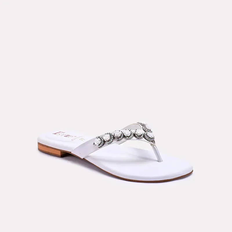 Solace White Fancy Flip Flops 0412492
