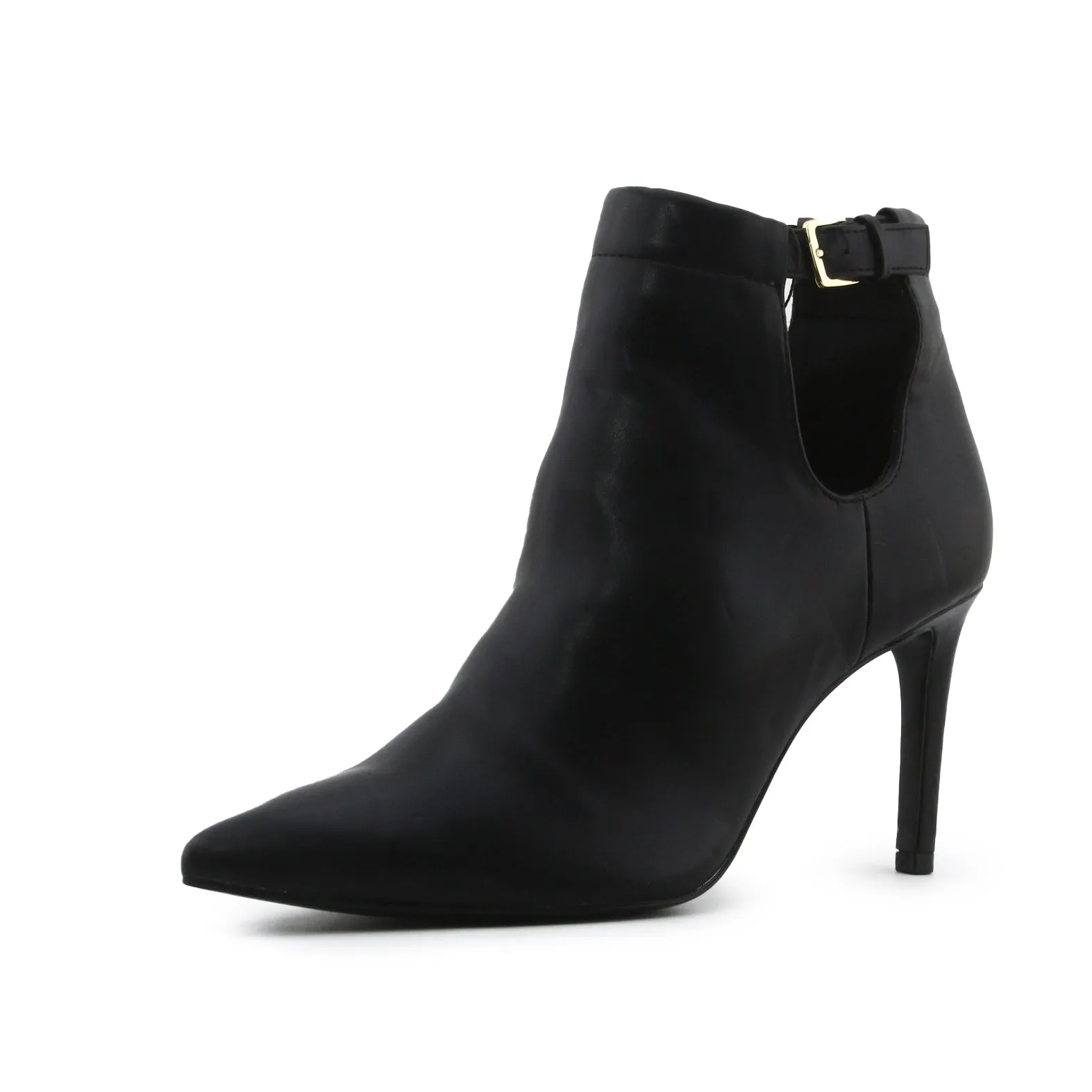 Stradivarius Buckle Straps Stilettos Heels Ankle Boots | 100% Authentic Leather