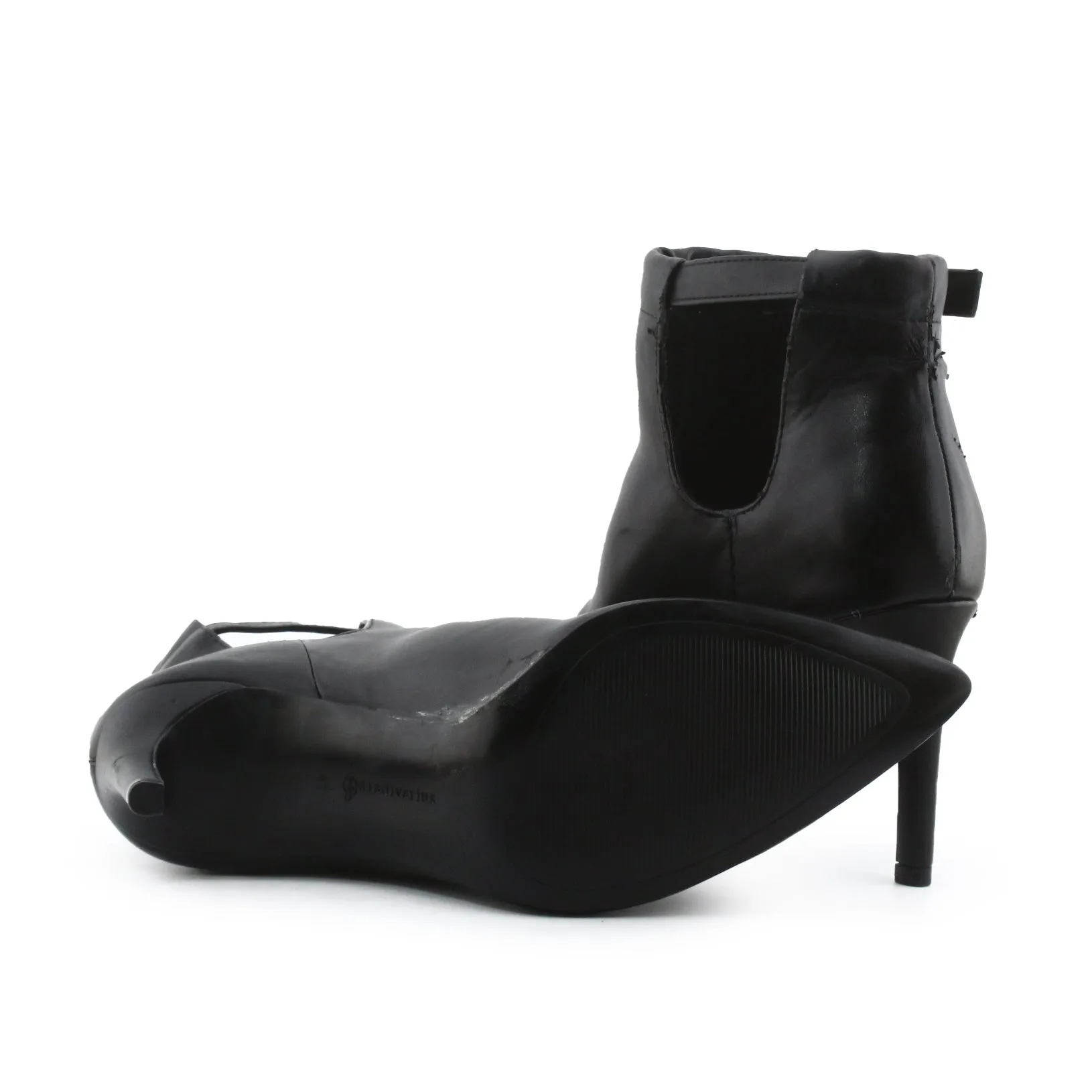 Stradivarius Buckle Straps Stilettos Heels Ankle Boots | 100% Authentic Leather