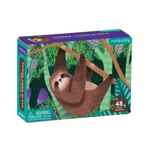 Three-Toed Sloth Mini Puzzle - 48 pieces