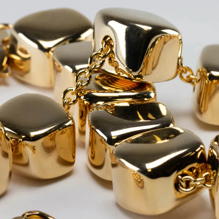 Vanessa Baroni -Small Organic Shaped Necklace Gold