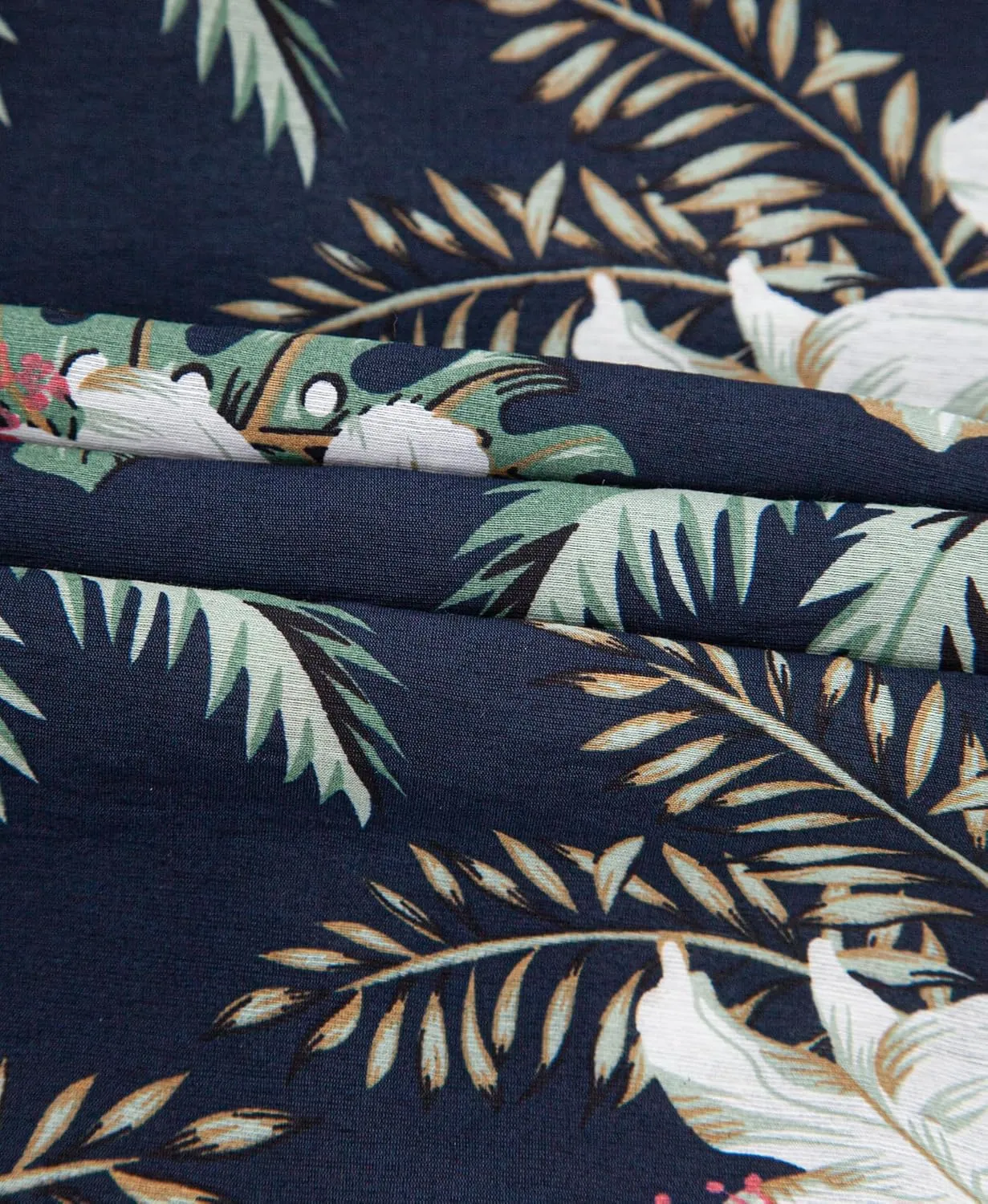 Weecreeture Big and Tall Men's Hawaiian Shirt - Short Sleeve, Tropical Floral Button Down Casual Summer Beach Shirt