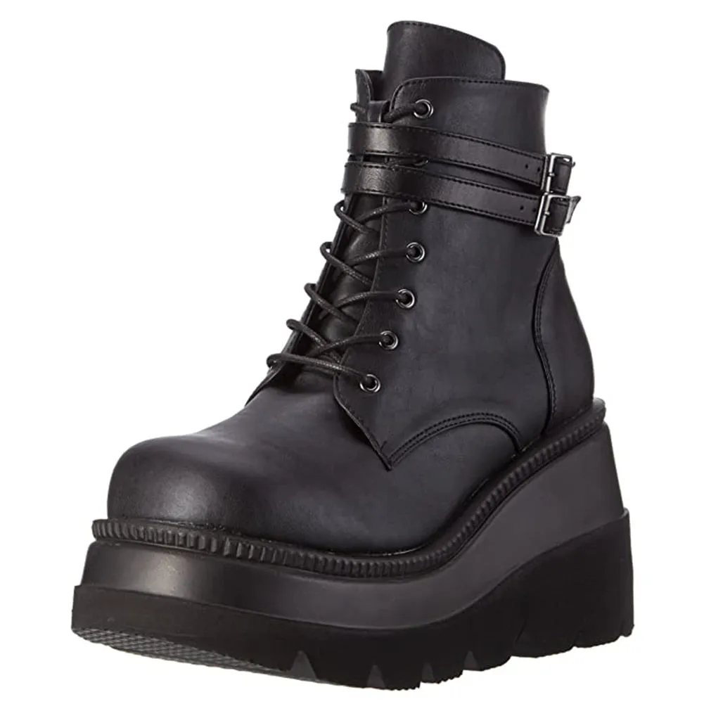 Wenkouban Big Size 35-43 Brand New Women's Wedges High Heels Boots 2023 Fashion Zip High Platform Ankle Boots Women Party Goth Shoes Woman