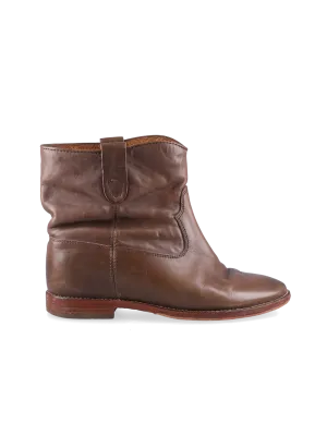 western leather ankle boots