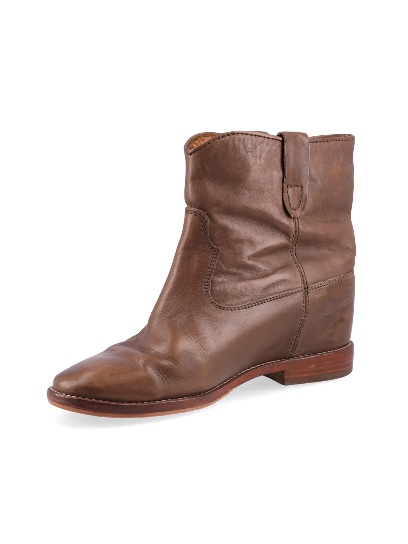 western leather ankle boots