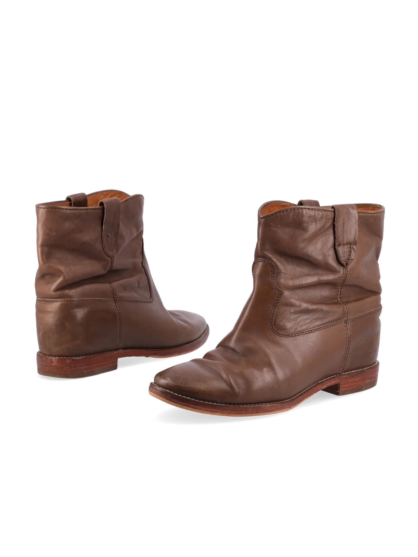 western leather ankle boots