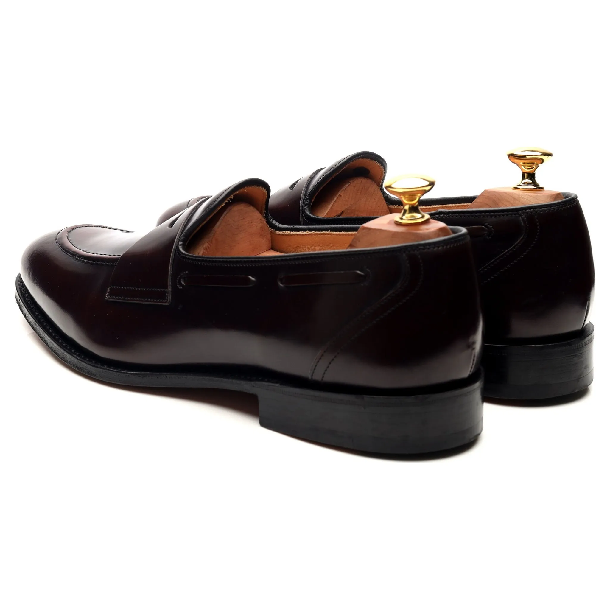 'Widnes' Burgundy Leather Loafers UK 9.5 G