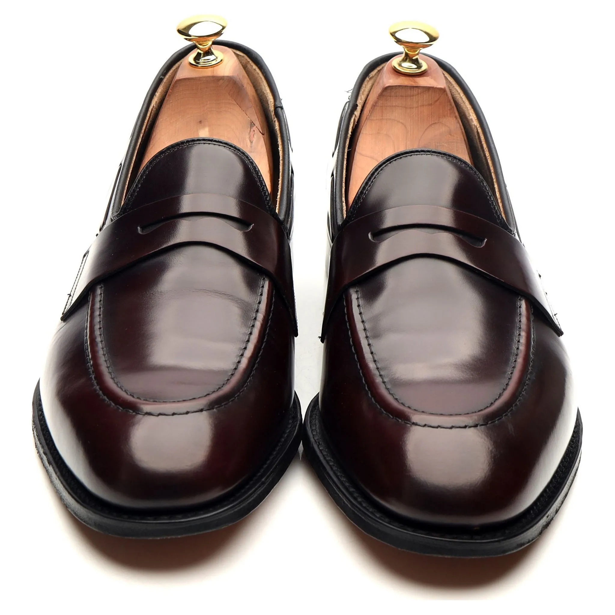 'Widnes' Burgundy Leather Loafers UK 9.5 G