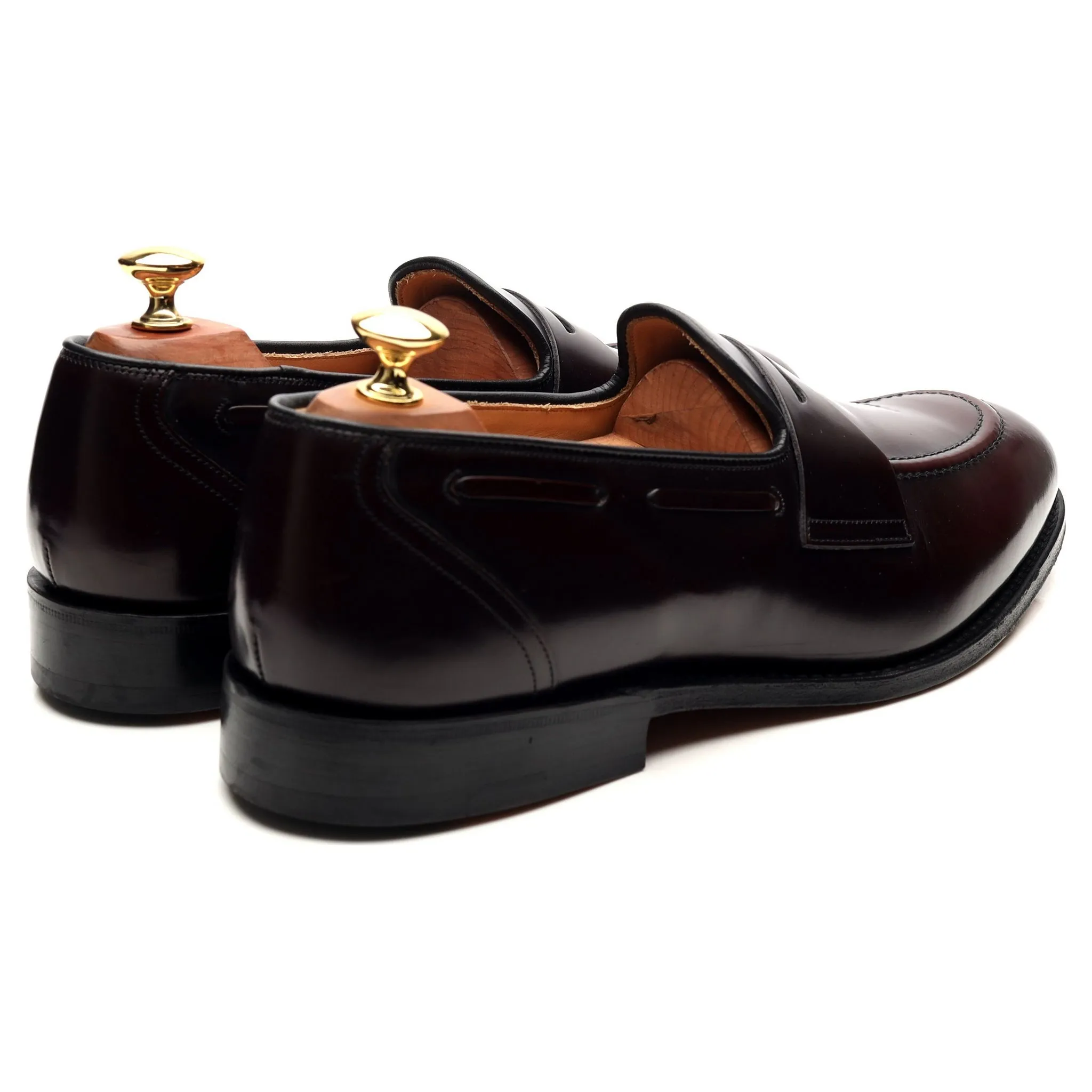 'Widnes' Burgundy Leather Loafers UK 9.5 G