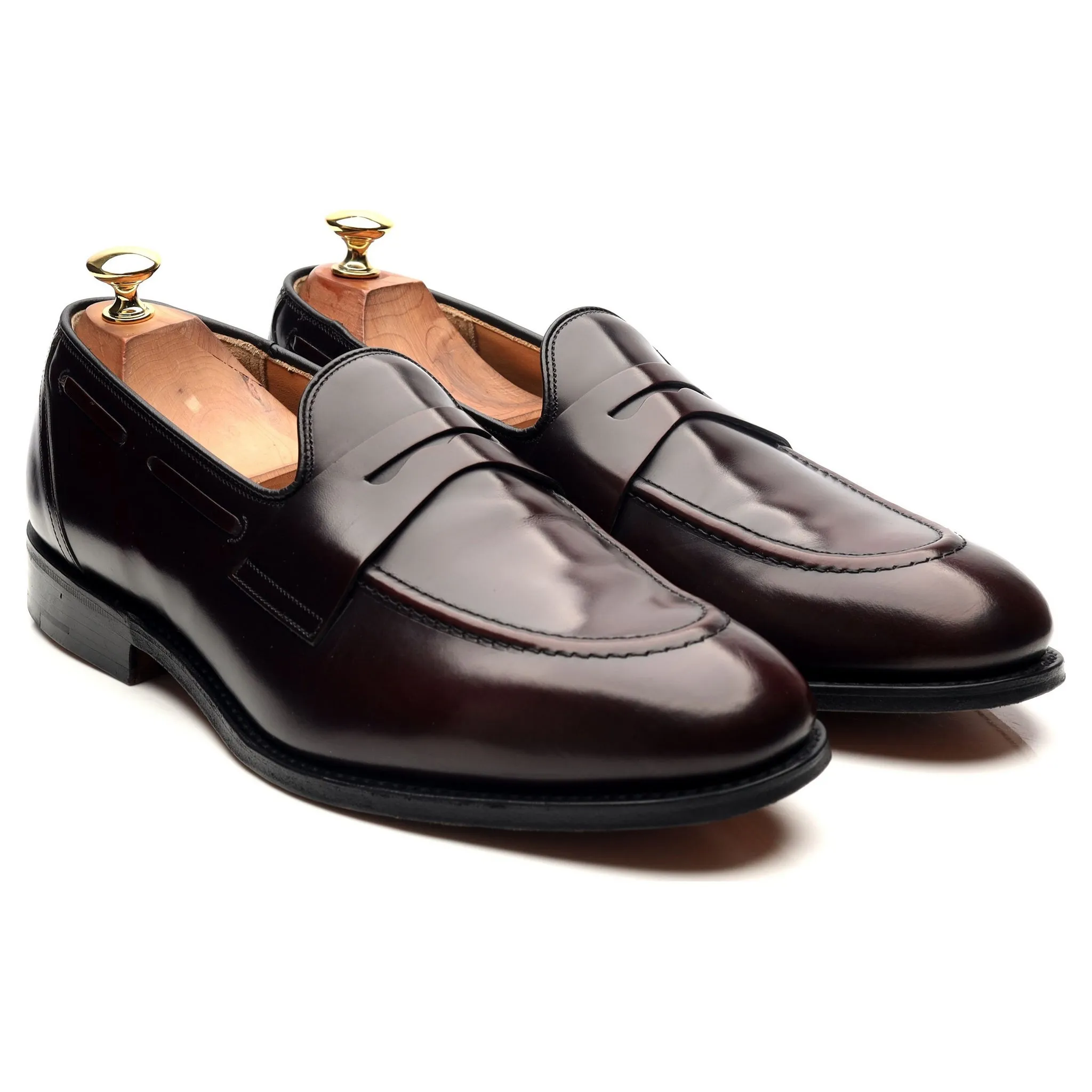 'Widnes' Burgundy Leather Loafers UK 9.5 G