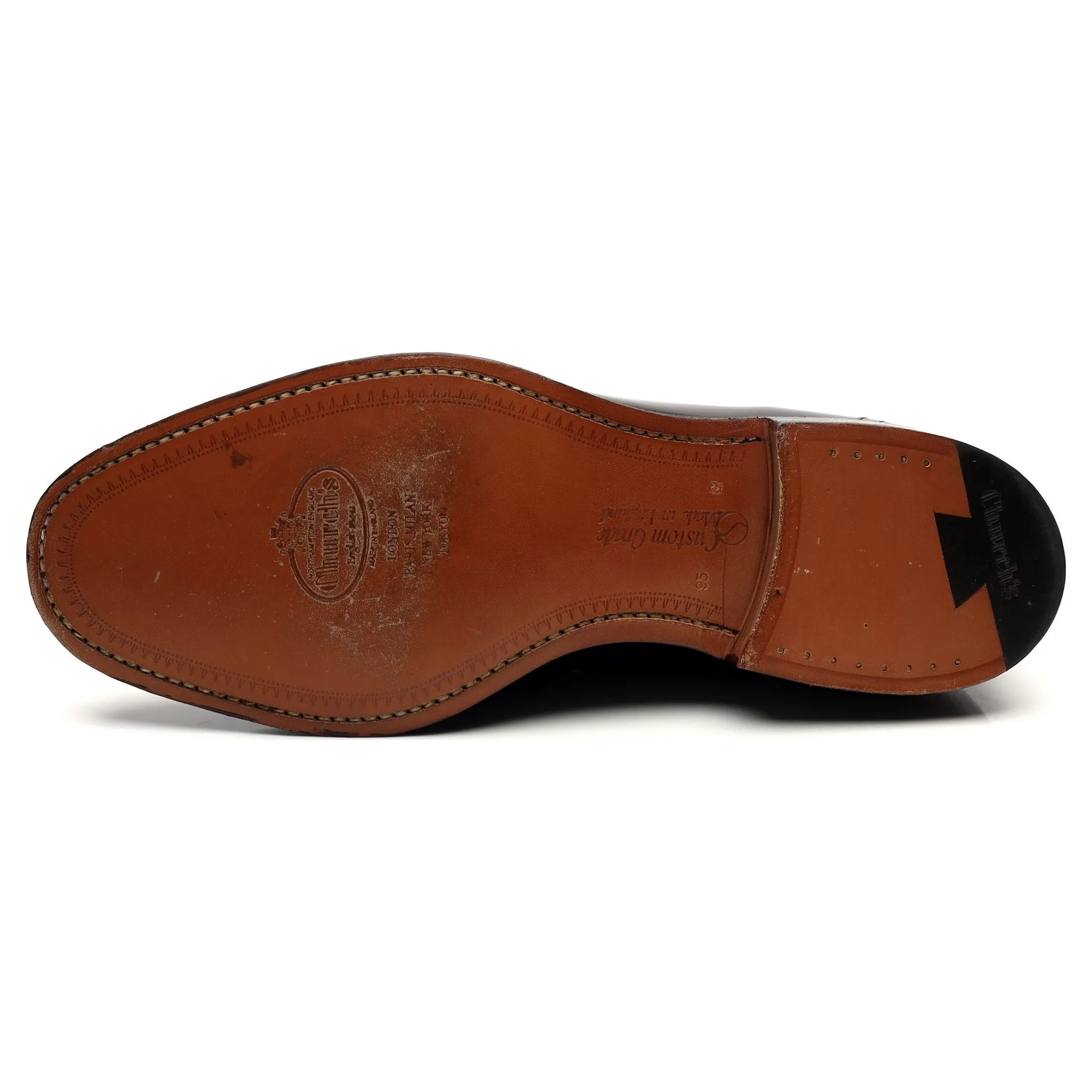 'Widnes' Burgundy Leather Loafers UK 9.5 G