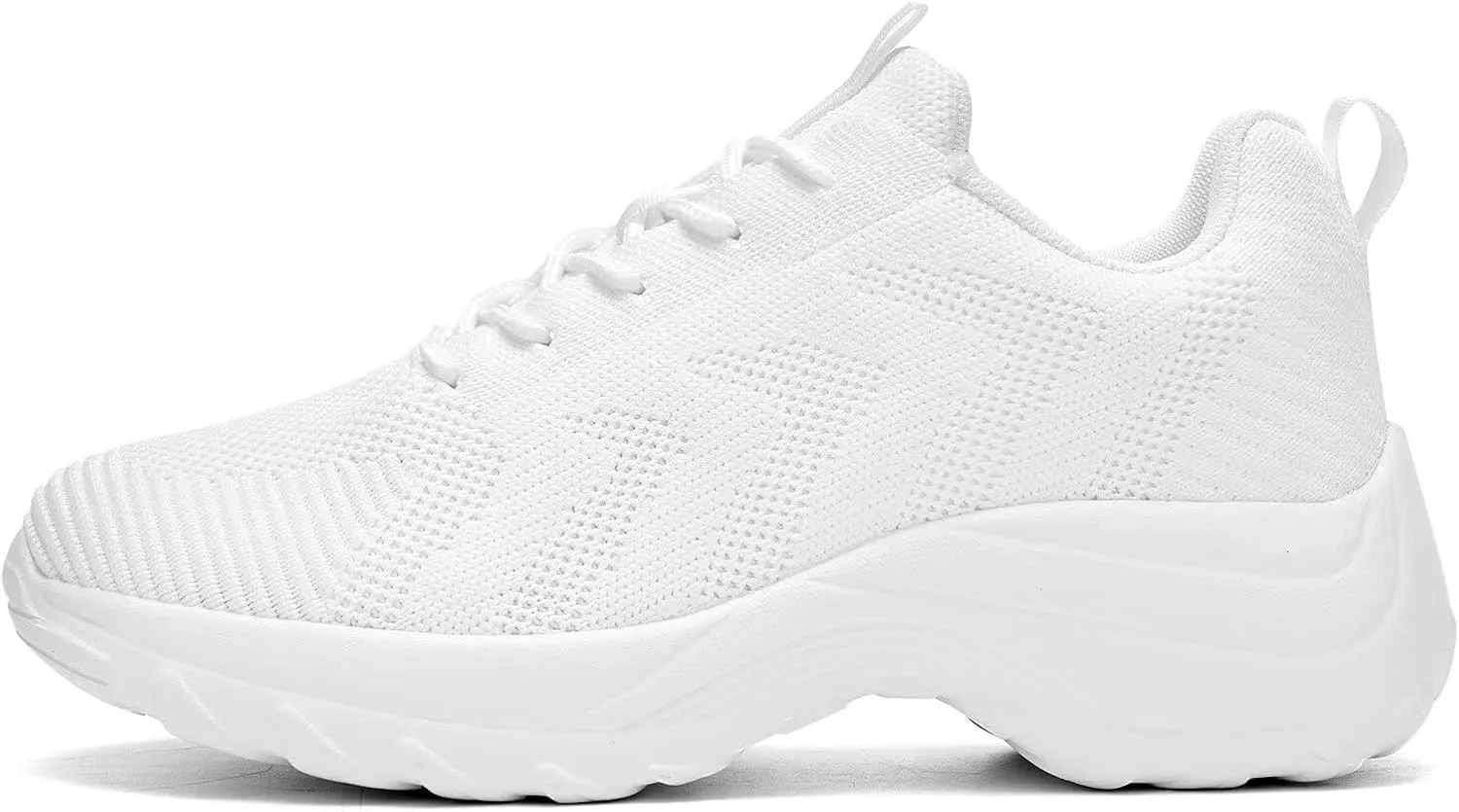 Womens Walking Shoes Arch Support Non Slip Work Lace up Sneakers Breathable Lightweight Comfort Wedge Platform