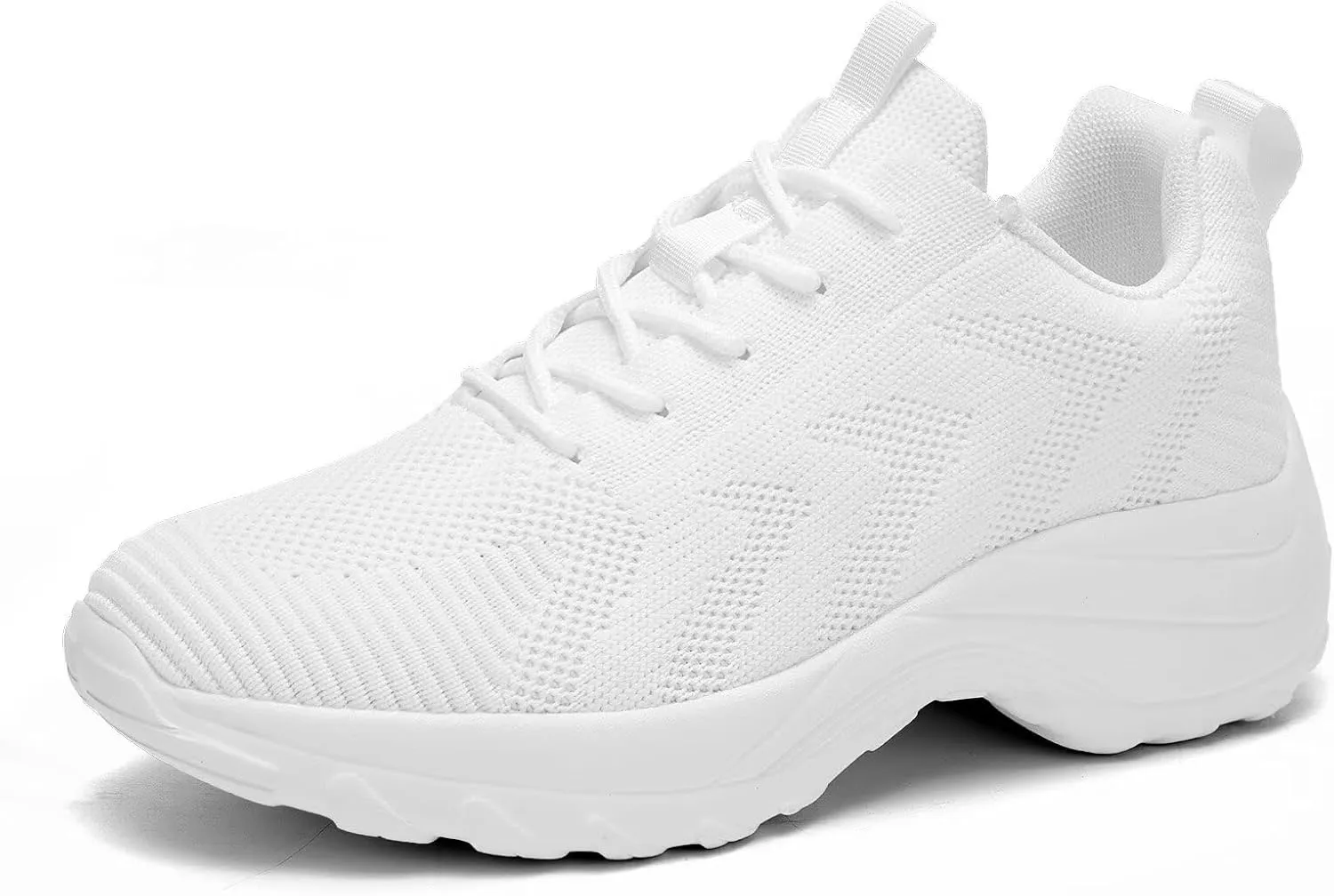 Womens Walking Shoes Arch Support Non Slip Work Lace up Sneakers Breathable Lightweight Comfort Wedge Platform