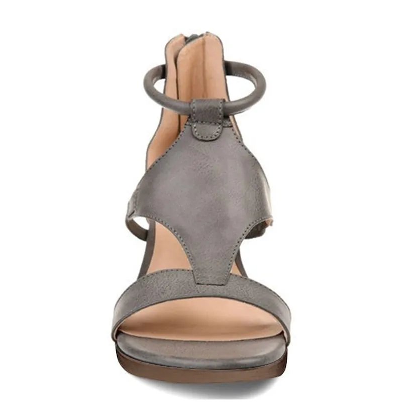 Yeknu Women Sandals New Wedges Shoes Woman Rome Vintage Sandal Ladies Gladiator Open Toe Platform Casual Summer Female Shoe Fashion