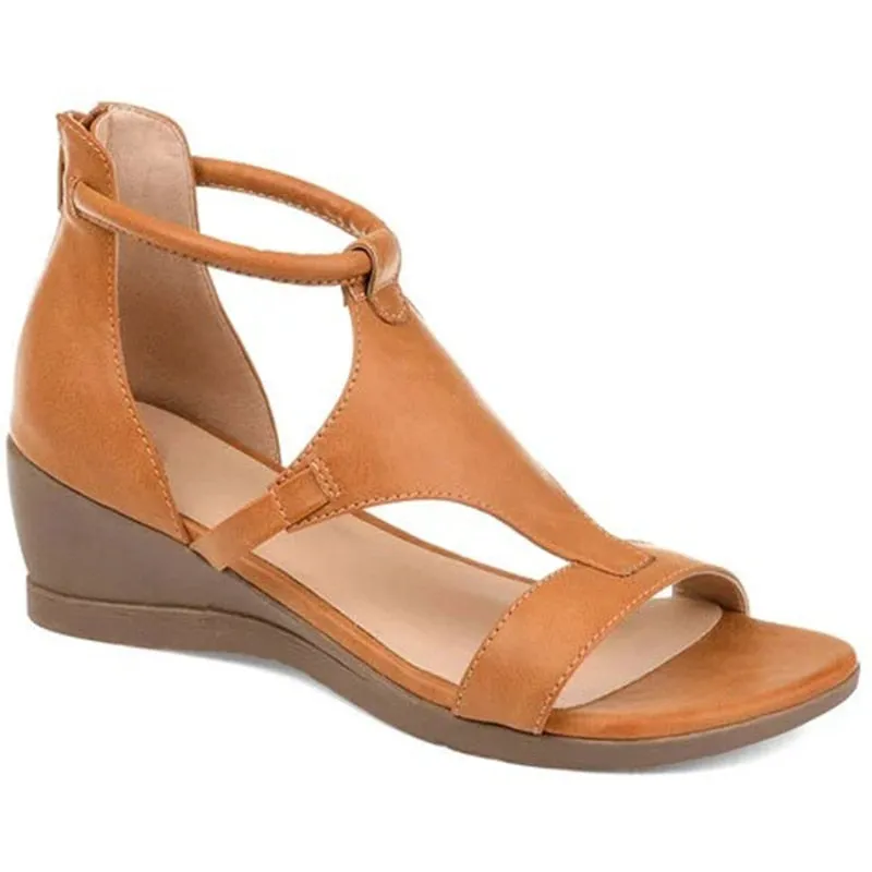 Yeknu Women Sandals New Wedges Shoes Woman Rome Vintage Sandal Ladies Gladiator Open Toe Platform Casual Summer Female Shoe Fashion