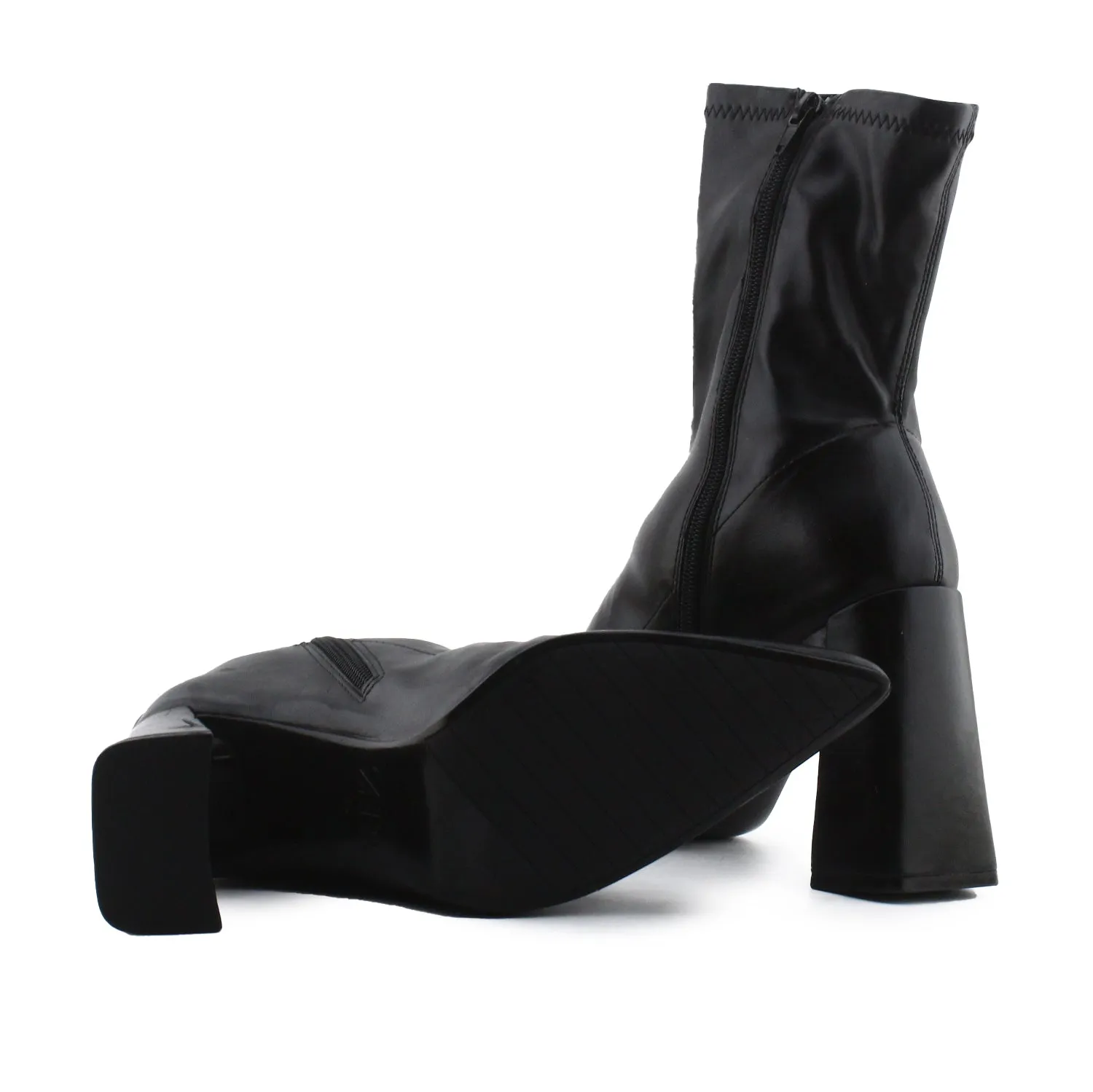 Zara Zipper Block Heel Ankle Boots | 100% Authentic Leather