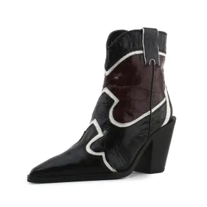 Zara Zipper Block Heels Ankle Boots | 100% Synthetic Leather